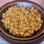 デニーズ - 料理写真:思いの外辛い。多分嫌な人も出てくるレベル。ぷりんはもう少し行っても良いなぁと思いました。ご飯はべちょっとはしていない。塩味は程よし。量は、ぷりんにぴったり少食仕様。イメージは半炒飯。