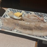 月島もんじゃ もへじ - いかの丸焼き