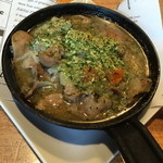 ラ・ピッチョリー・ドゥ・ルル - ランチコース（２，０００円＋税）のメイン「白金豚の胃と腸の白ワイン煮　カーン風」２０１５年４月