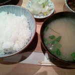 天ぷらめし 金子半之助  - ご飯、あさり汁