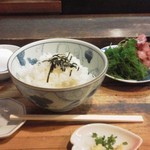 和可奈鮨 - アジのたたき丼セットです。