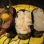 富山湾盛り(ホタルイカ・蟹バラ身・白えび)