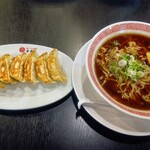 幸楽苑 - 料理写真:郡山ブラック素ラーメン餃子セット¥500