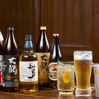 ウイスキーからソフトドリンクまで、豊富なラインナップで乾杯♪