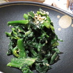 やなぎ澤 - 【再訪22】ちぢみほうれん草の胡麻和え