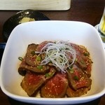 炭火焼ステーキ　天元 - 最上牛たたき丼