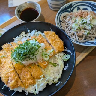 お食事処しもむら - 料理写真:醤油かつ丼&おろしそばセット　¥1,410