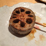 焼鳥 みずき - 大将おまかせ串十一本目(蓮根) 愛知産(250円)