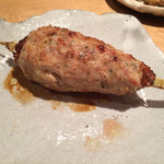 焼鳥 みずき - 大将おまかせ串十本目(つくね、300円)