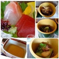 鉄板焼 みたき 桜坂 - お造りは「鮪と鯛の昆布〆」「フォアグラ茶碗蒸し」旬菜は「グリーンピース豆腐」「ほうれん草のお浸し」「胡瓜の酢の物
