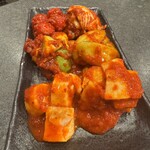 お肉一枚売りの焼肉店 焼肉とどろき - 生キムチ盛り
ミニトマト、アボカド、山芋、白楽、きゅうり、大根

