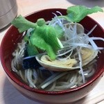 流山 すず季 - 季節限定あさりと海苔の蕎麦