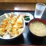 つるや - 江戸前天丼500円がクーポン使用で390円