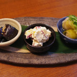 黄桜酒場 - おばんざい3種盛合せ 570円（税別）