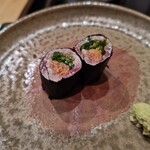 尽誠 - 鰯と浅葱、生姜の海苔巻