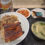 松屋 - 料理写真:うなぎコンボ牛めし&生ジョッキ缶