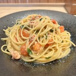 キリュクリュ - タラコとフレッシュトマト、大葉のアーリオオーリオ