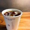 a blue coffee