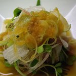 旅亭 萬葉 - 酢の物、ポン酢掛け.JPG