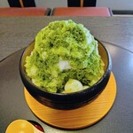 あに伊 - 抹茶かき氷(つぶあんなし)