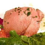 モンテ - ランチコース 1625円 の鶏レバーのパテ ポルト酒風味 はちみつを添えて