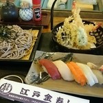 江戸金寿し - ランチ  寿し天そばセット  1,200円(税込み)