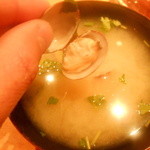 天ぷらめし 金子半之助  - 浅利の味噌汁