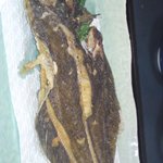 葵鮨 - カレイの唐揚げをオーダーしたら　焼きが来ました　それ以前にオイニー強すぎて　食べられませんでした　笑