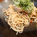 ラ フィエスタ ジャズダイニング - 冷製 山菜とツナの和風ポンズおろしパスタ