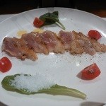 心斎橋かわぐち - フザンタージュをした赤鶏の焼霜