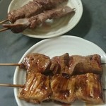 きらく - 手前から、テッポウ、レバー、タン、カシラだったはず