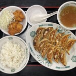 日高屋 - 料理写真:2026.06.24 (水)    Ｗ餃子定食＋２個唐揚（ご飯小盛）　820円（税込）