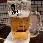炎丸酒場 - 生ビール(メガサイズ)