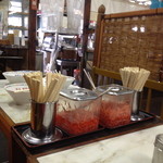 丸星ラーメン - 紅生姜たっぷり。