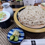 蕎麦処 マルホン - もりそば550円＋大盛100円