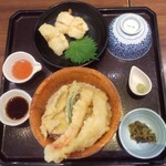 おひつごはん四六時中 - 料理写真:鱧の天ぷら2枚539・海鮮天ぷらおひつごはん1419