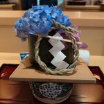 銀座 しのはら - 茅の輪と紫陽花