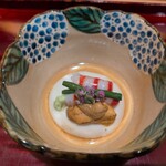 銀座 しのはら - 練り立ての胡麻豆腐と車海老、赤ウニ