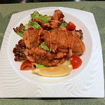 和食しん堀 - 鯛の唐揚げと牡蠣フライ