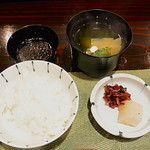 和食しん堀 - ご飯・香の物・汁物