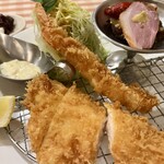 コートレット - 海老フライ/ササミカツ/茄子とパプリカのマリネと合鴨ロース