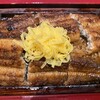 うなぎ処 柳川屋 - ごはん大盛なのでお重の蓋が閉まらない