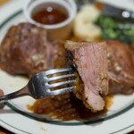 山田ポークステーキ - 男体山（270g）　1330円　＋　ライス山盛り　350円