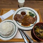 山田ポークステーキ - 男体山（270g）　1330円　＋　ライス山盛り　350円