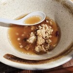 貝出汁らぁ麺 みぎわ - 最終盤、雑炊風に。