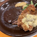 ジョナサン - 料理写真:ハンバーグ竜田チキン