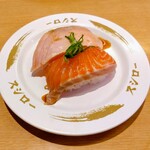 スシロー - 料理写真:青森産 生サーモン食べ比べ