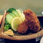 割烹 山城家 - 牡蠣フライ。