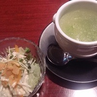 フーロン - 2015.8　ランチのスープとサラダ