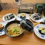 無添くら寿司 - 料理写真:ルーレットを回す為の1巡目(⃔ ꒪꒳꒪̟ )⃕↝